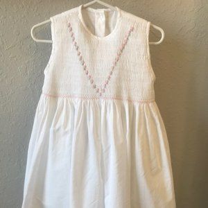 Strasburg Smocked White Dress
